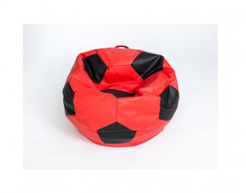 Кресло-мешок Мяч большой Экокожа красно-черное в Нягани - nyagan.mebel-74.com | фото