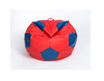 Кресло-мешок Мяч большой Экокожа красно-синее в Нягани - nyagan.mebel-74.com | фото