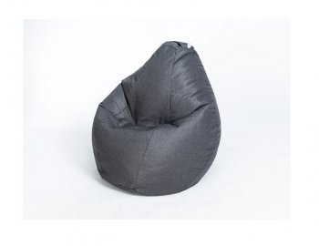 Кресло-мешок Груша велюр темно - серое среднее в Нягани - nyagan.mebel-74.com | фото