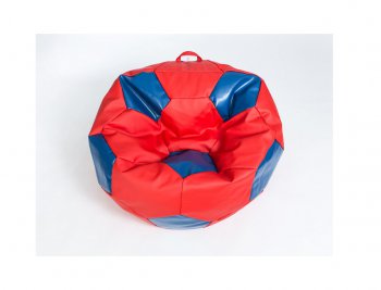 Кресло-мешок Мяч большой Экокожа красно-синее в Нягани - nyagan.mebel-74.com | фото