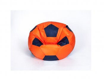 Кресло-мешок Мяч малый оранжево-черное в Нягани - nyagan.mebel-74.com | фото
