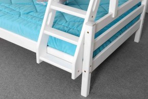 АДЕЛЬ Кровать двухъярусная с наклонной лестницей (белый) в Нягани - nyagan.mebel-74.com | фото