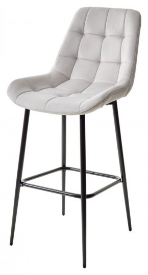 Барный стул ХОФМАН, цвет H-09 Светло-серый, велюр / черный каркас М-City в Нягани - nyagan.mebel-74.com | фото