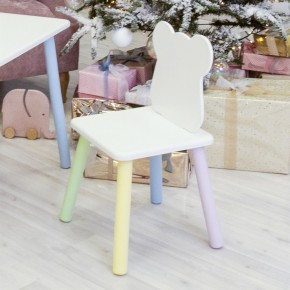 Детский стул Мишутка (Белый/Белый/Цветной) в Нягани - nyagan.mebel-74.com | фото