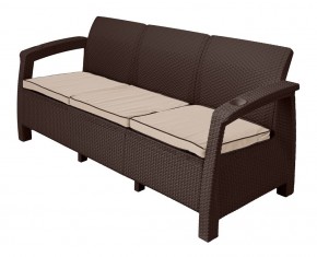 Диван Yalta Premium Sofa 3 Set (Ялта) шоколадный (+подушки под спину) в Нягани - nyagan.mebel-74.com | фото