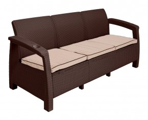 Диван Yalta Premium Sofa 3 Set (Ялта) шоколадный (+подушки под спину) в Нягани - nyagan.mebel-74.com | фото