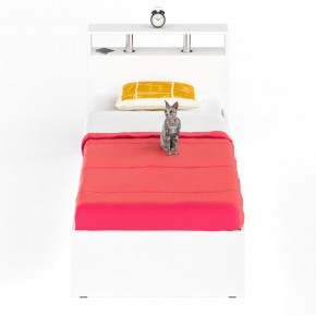 Камелия Кровать 0900, цвет белый, ШхГхВ 93,5х217х78,2 см., сп.м. 900х2000 мм., без матраса, основание есть в Нягани - nyagan.mebel-74.com | фото