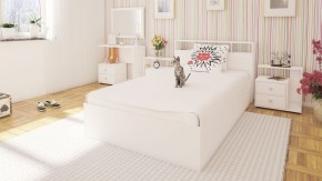 Камелия Кровать 1200, цвет белый, ШхГхВ 123,5х217х78,2 см., сп.м. 1200х2000 мм., без матраса, основание есть в Нягани - nyagan.mebel-74.com | фото