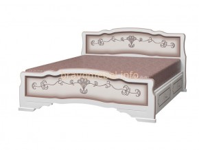 КАРИНА-6 Кровать из массива 1800 (Дуб молочный) с 2-мя ящиками в Нягани - nyagan.mebel-74.com | фото