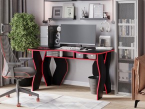 Компьютерный стол КЛ №9.0 (Черный/Красный) в Нягани - nyagan.mebel-74.com | фото