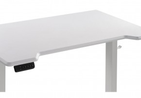 Компьютерный стол Маркос с механизмом подъема 120х75х75 белый / шагрень белая в Нягани - nyagan.mebel-74.com | фото