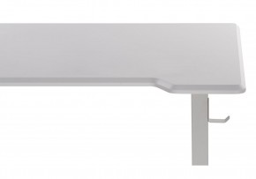 Компьютерный стол Маркос с механизмом подъема 120х75х75 белый / шагрень белая в Нягани - nyagan.mebel-74.com | фото