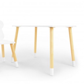Комплект детской мебели стол и стул Облачко (Белый/Белый/Береза) в Нягани - nyagan.mebel-74.com | фото