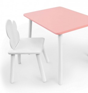 Комплект детской мебели стол и стул Облачко (Розывый/Белый/Белый) в Нягани - nyagan.mebel-74.com | фото