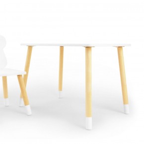 Комплект детской мебели стол и стул Звездочка (Белый/Белый/Береза) в Нягани - nyagan.mebel-74.com | фото