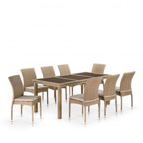 Комплект плетеной мебели T365/Y380B-W65 Light Brown (8+1) в Нягани - nyagan.mebel-74.com | фото
