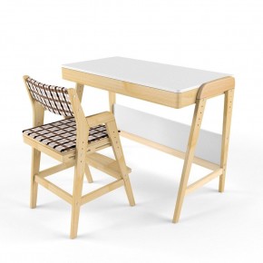 Комплект растущий стол и стул с чехлом 38 попугаев «Вуди» (Белый, Без покрытия, Клетка) в Нягани - nyagan.mebel-74.com | фото