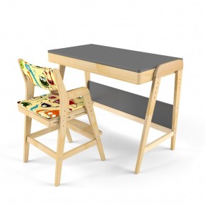 Комплект растущий стол и стул с чехлом 38 попугаев «Вуди» (Серый, Береза, Монстры) в Нягани - nyagan.mebel-74.com | фото