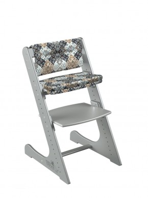 Комплект растущий стул и подушки Конёк Горбунёк Комфорт  (Серый металлик, Лабиринт) в Нягани - nyagan.mebel-74.com | фото