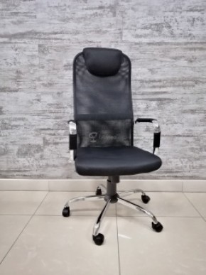 Кресло Barneo K-118 для персонала (черная ткань, черная сетка) в Нягани - nyagan.mebel-74.com | фото