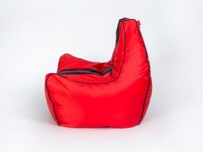 Кресло бескаркасное Авто (Красное с черной полосой) в Нягани - nyagan.mebel-74.com | фото