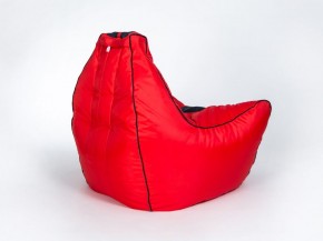 Кресло бескаркасное Авто (Красное с черной полосой) в Нягани - nyagan.mebel-74.com | фото
