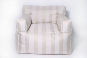 Кресло бескаркасное Уют полоса (Молочный) в Нягани - nyagan.mebel-74.com | фото