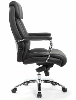 Кресло BRABIX PREMIUM "Phaeton EX-502" (кожа с компаньоном, хром, черное) 530882 в Нягани - nyagan.mebel-74.com | фото