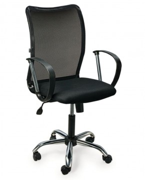 Кресло BRABIX "Spring MG-308" (хром, ткань черная) 531403 в Нягани - nyagan.mebel-74.com | фото