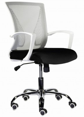 Кресло BRABIX "Wings MG-306" (пластик белый, хром, сетка, серое/черное) 532010 в Нягани - nyagan.mebel-74.com | фото