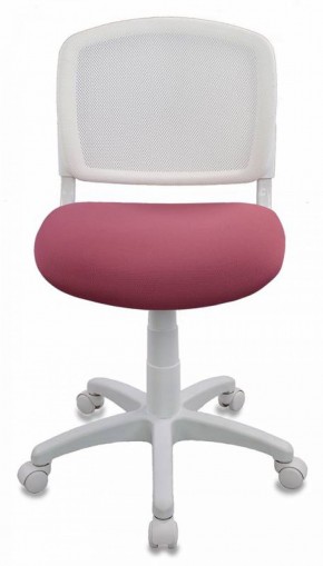 Кресло детское Бюрократ CH-W296NX/26-31 белый TW-15 розовый 26-31 в Нягани - nyagan.mebel-74.com | фото