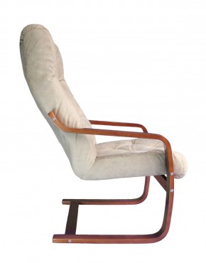 Кресло для отдыха (пружинка) Магнат 102-З-КР замша КРЕМ в Нягани - nyagan.mebel-74.com | фото