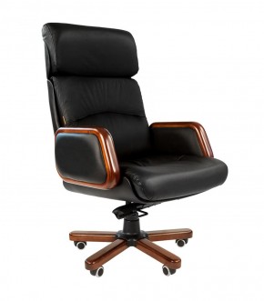 Кресло для руководителя CHAIRMAN 417 (Натуральная кожа) Черное в Нягани - nyagan.mebel-74.com | фото