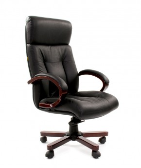 Кресло для руководителя CHAIRMAN  421 (Натуральная кожа) Черное в Нягани - nyagan.mebel-74.com | фото