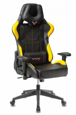 Кресло игровое Бюрократ VIKING 5 AERO YELLOW черный/желтый в Нягани - nyagan.mebel-74.com | фото