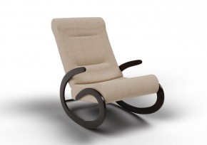 Кресло-качалка Мальта 10-Т-П (ткань/венге) ПЕСОК в Нягани - nyagan.mebel-74.com | фото