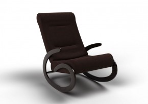 Кресло-качалка Мальта 10-Т-Ш (ткань/венге) ШОКОЛАД в Нягани - nyagan.mebel-74.com | фото