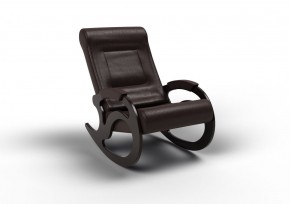 Кресло-качалка Вилла 11-К-КР (экокожа/венге) КРЕМ в Нягани - nyagan.mebel-74.com | фото