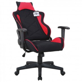 Кресло компьютерное BRABIX GT Racer GM-101 + подушка (ткань) черное/красное (531820) в Нягани - nyagan.mebel-74.com | фото