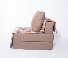 Кресло-кровать бескаркасное Харви (коричневый-геометрия браун) в Нягани - nyagan.mebel-74.com | фото