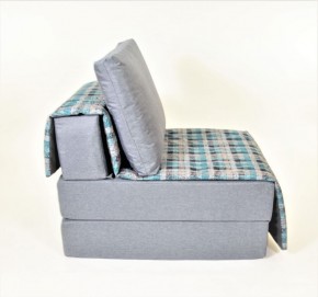 Кресло-кровать бескаркасное Харви (серый-квадро азур) в Нягани - nyagan.mebel-74.com | фото