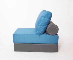 Кресло-кровать-пуф бескаркасное Прайм (синий-графит (Ф)) в Нягани - nyagan.mebel-74.com | фото