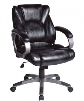Кресло офисное BRABIX "Eldorado EX-504", экокожа, черное, 530874 в Нягани - nyagan.mebel-74.com | фото