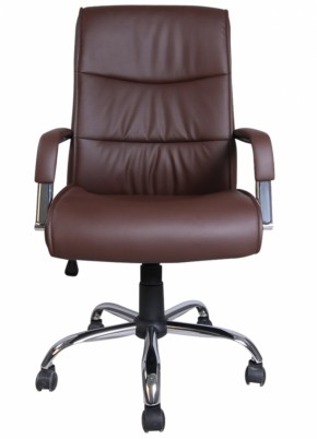 Кресло офисное BRABIX "Space EX-508" (экокожа, хром, коричневое) 531164 в Нягани - nyagan.mebel-74.com | фото