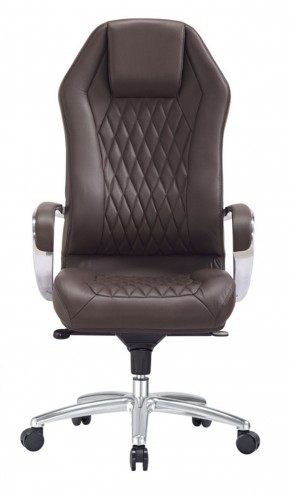 Кресло руководителя Бюрократ _AURA/BROWN коричневый в Нягани - nyagan.mebel-74.com | фото