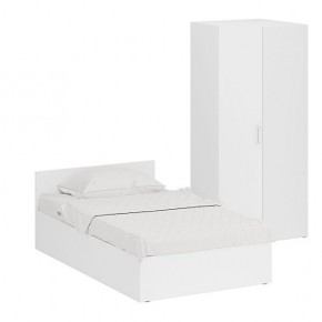 Кровать 1200 + Шкаф угловой Стандарт, цвет белый, ШхГхВ 123,5х203,5х70 + 81,2х81,2х200см., сп.м. 1200х2000 мм., без матраса, основание есть в Нягани - nyagan.mebel-74.com | фото