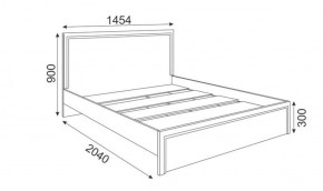 Кровать 1.4 М16 Стандарт с настилом Беатрис (Орех гепланкт) в Нягани - nyagan.mebel-74.com | фото