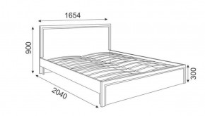 Кровать 1.6 М07 Стандарт с основанием Беатрис (Орех гепланкт) в Нягани - nyagan.mebel-74.com | фото