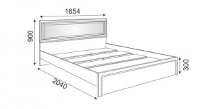 Кровать 1.6 М09 с мягкой спинкой и настилом Беатрис (Орех гепланкт) в Нягани - nyagan.mebel-74.com | фото