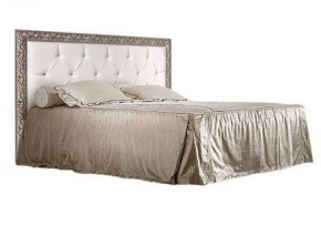 Кровать 2-х спальная (1,4 м) Тиффани штрих-лак/серебро с мягким изголовьем (ТФКР140-2) в Нягани - nyagan.mebel-74.com | фото